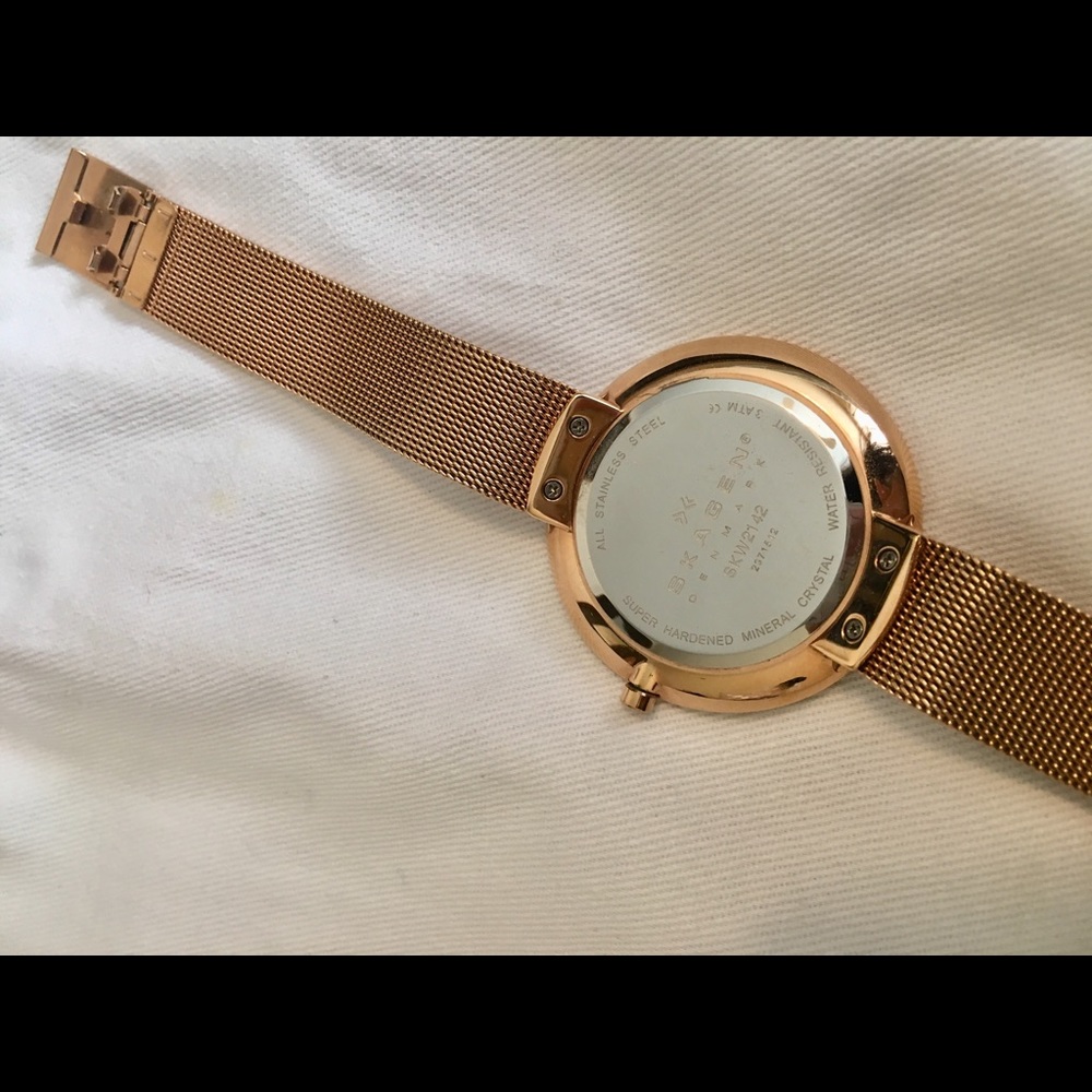 Skagen Rose Gold Stainless Steel Bracelet Watch - Picture 2 of 7